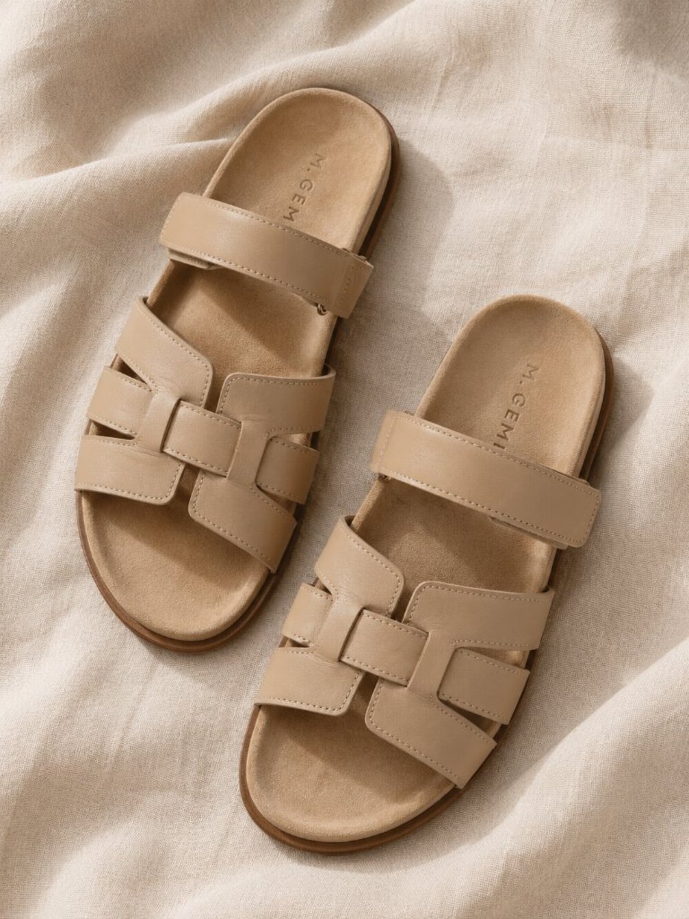 M. Gemi The Emanuela Italian Leather Sandal Latte EU 38.5 / US 8